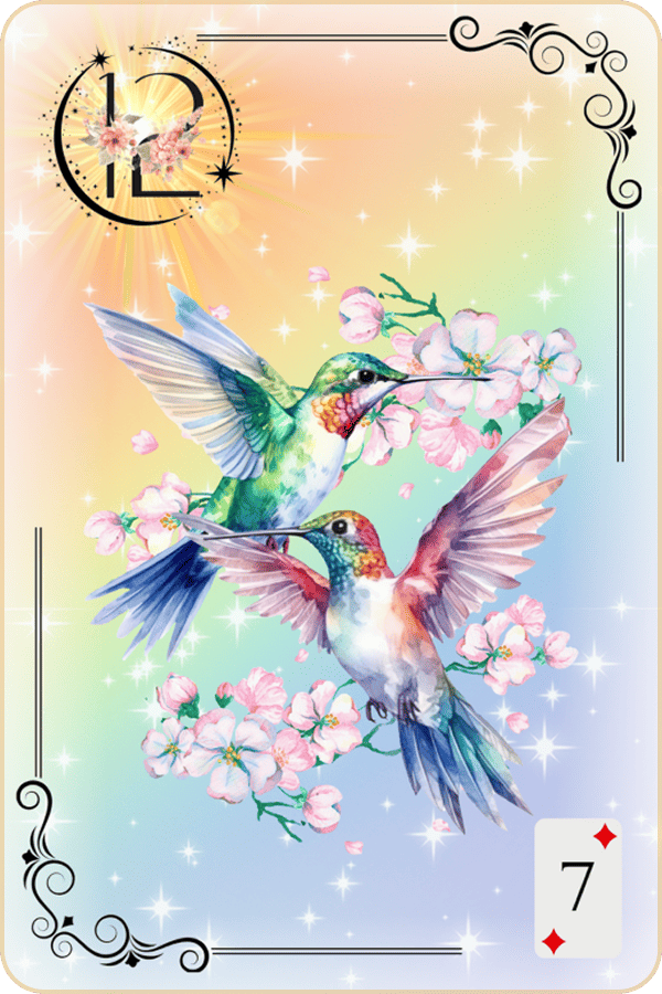 Carte Lenormand Magic Luna 12 - Les Oiseaux Signification