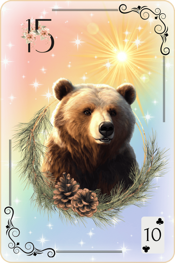 Carte Lenormand Magic Luna 15 - L'Ours Signification