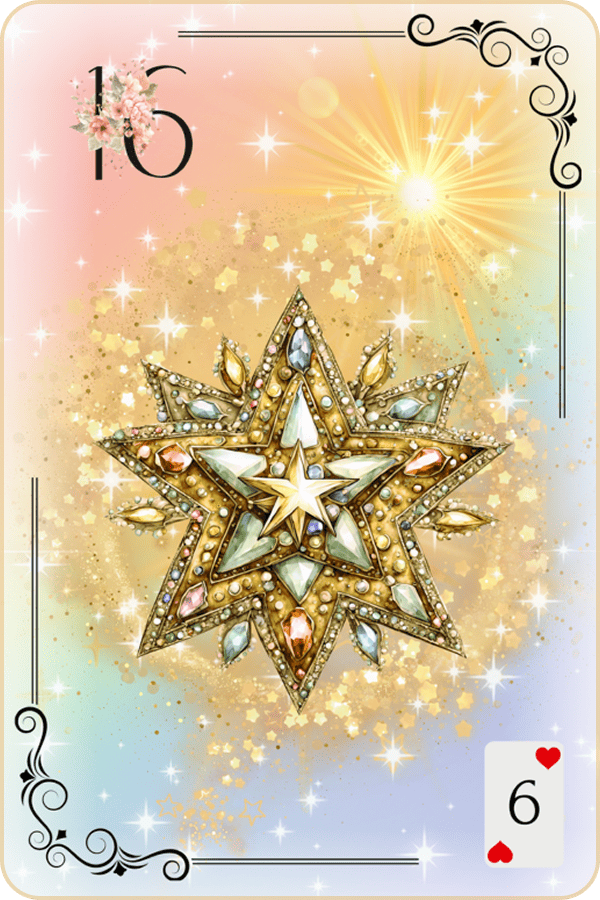 Carte Lenormand Magic Luna 16 - Les Étoiles Signification