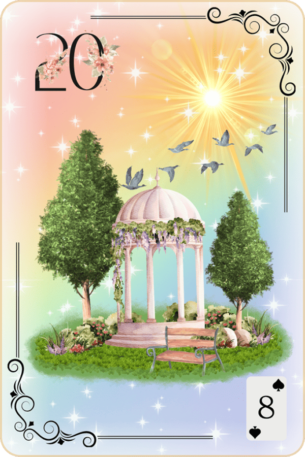 Carte Lenormand Magic Luna 20 - Le Jardin Signification