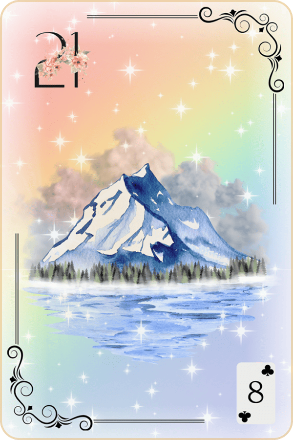 Carte Lenormand Magic Luna 21 - La Montagne Signification