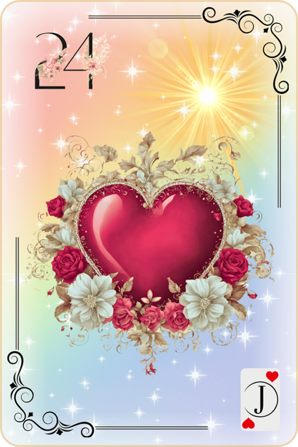 Carte Lenormand Magic Luna 24 - Le Cœur Signification
