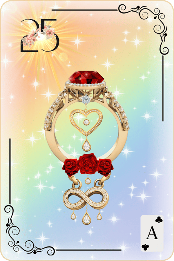 Carte Lenormand Magic Luna 25 - L'Anneau Signification