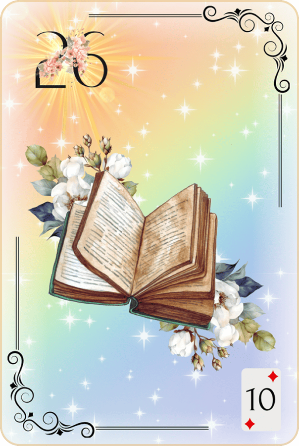 Carte Lenormand Magic Luna 26 - Le Livre Signification