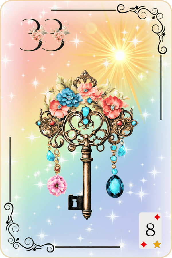 Carte Lenormand Magic Luna 33 - La Clé Signification