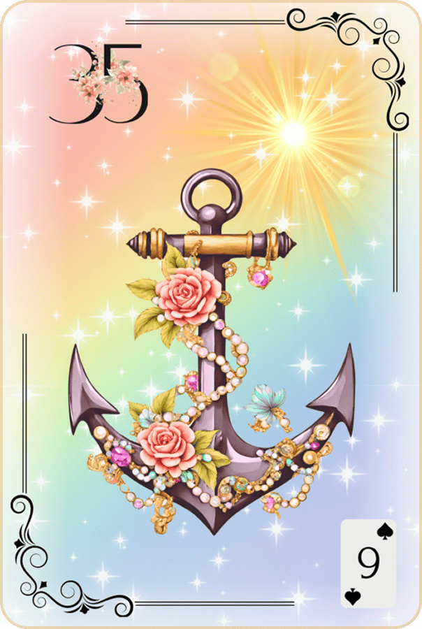 Carte Lenormand Magic Luna 35 - L'Ancre Signification